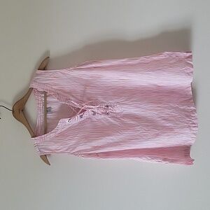 Tommy Bahama Pink Striped Linen Tank Top Size Medium